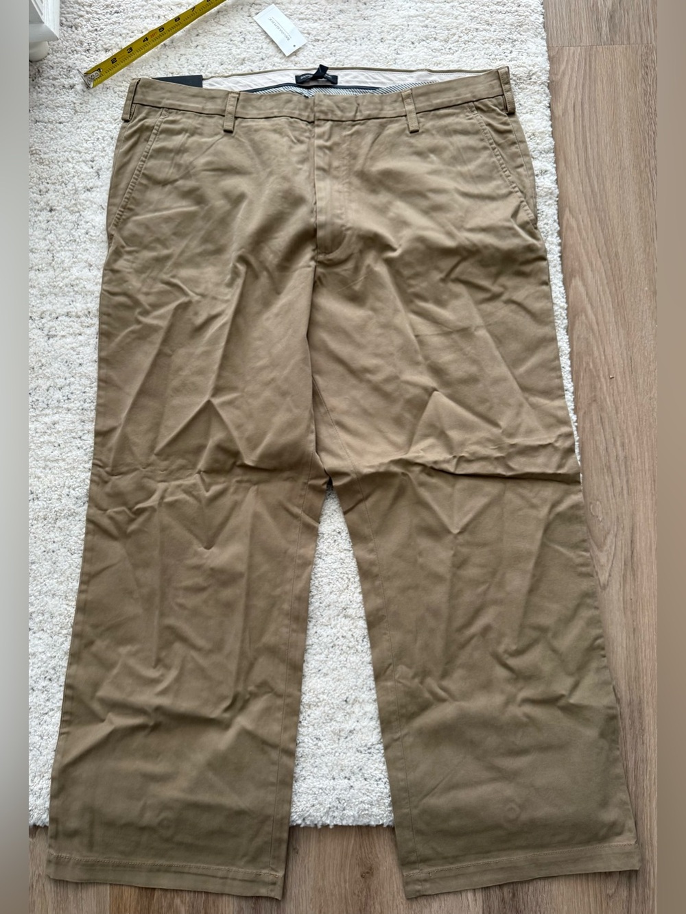 NWT Banana Republic Dawson Chino Pants Men 38x30 Khaki Tan Relaxed Fit Cotton